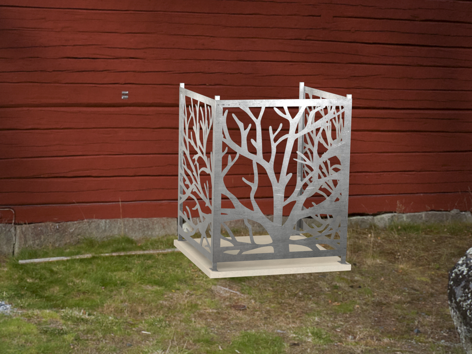 Bare Tree Design AC Unit Cover - Multiple Sizes - Madison Iron and Wood