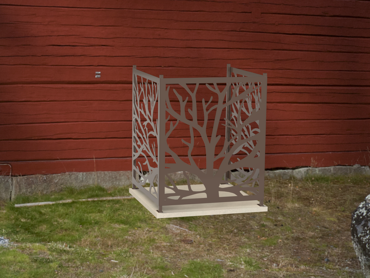 Bare Tree Design AC Unit Cover - Multiple Sizes - Madison Iron and Wood