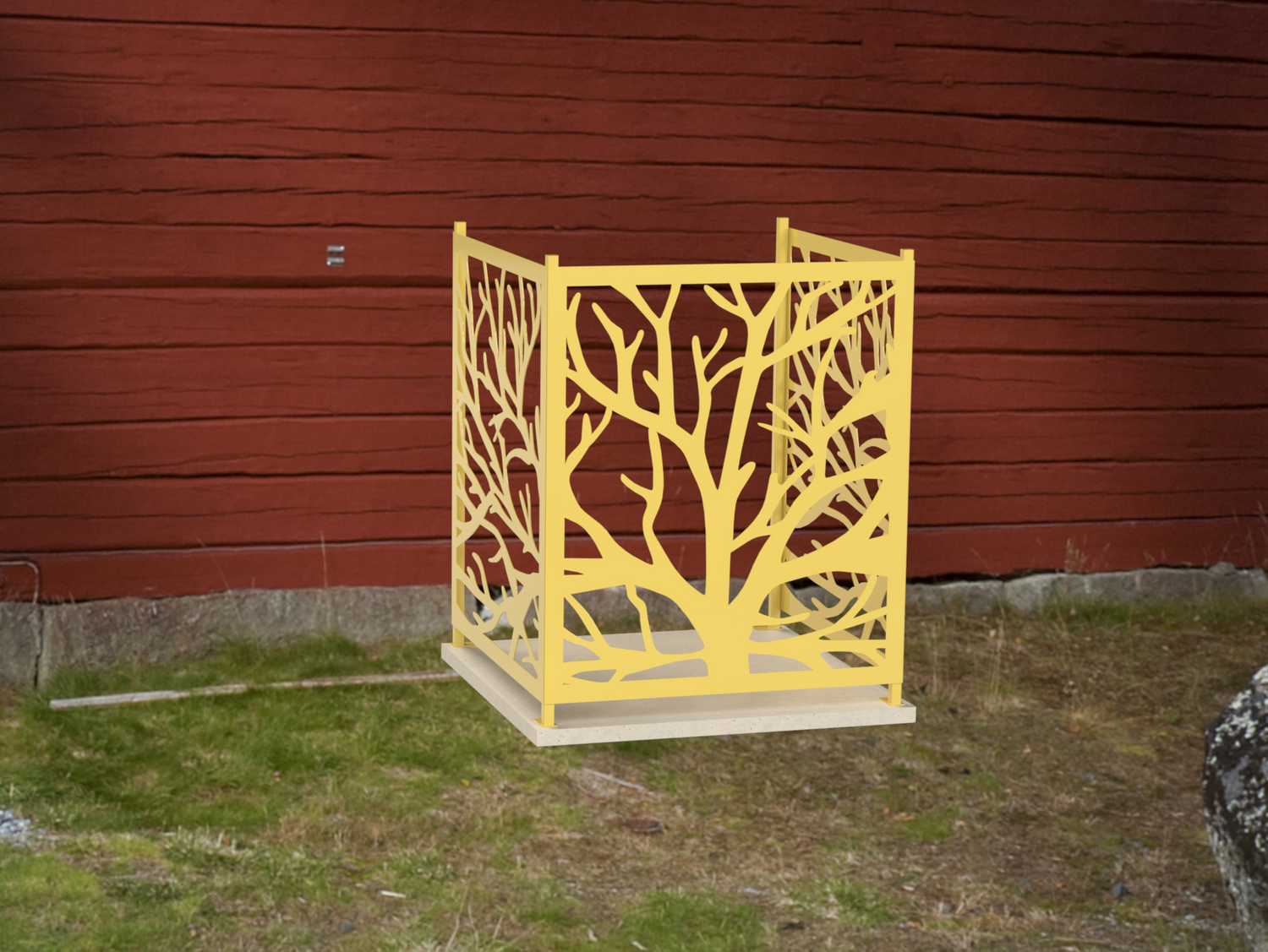 Bare Tree Design AC Unit Cover - Multiple Sizes - Madison Iron and Wood