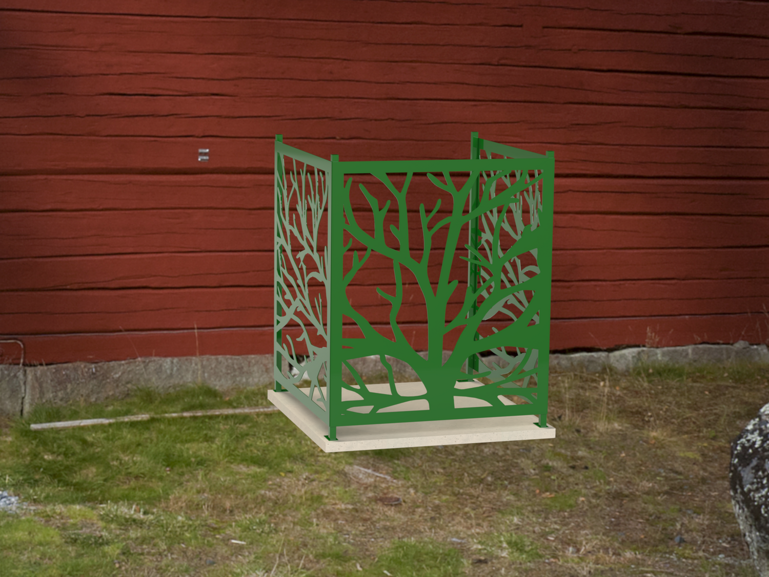 Bare Tree Design AC Unit Cover - Multiple Sizes - Madison Iron and Wood