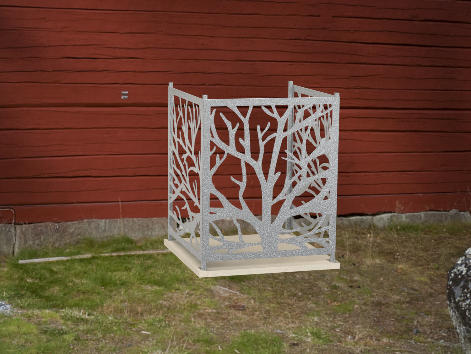 Bare Tree Design AC Unit Cover - Multiple Sizes - Madison Iron and Wood