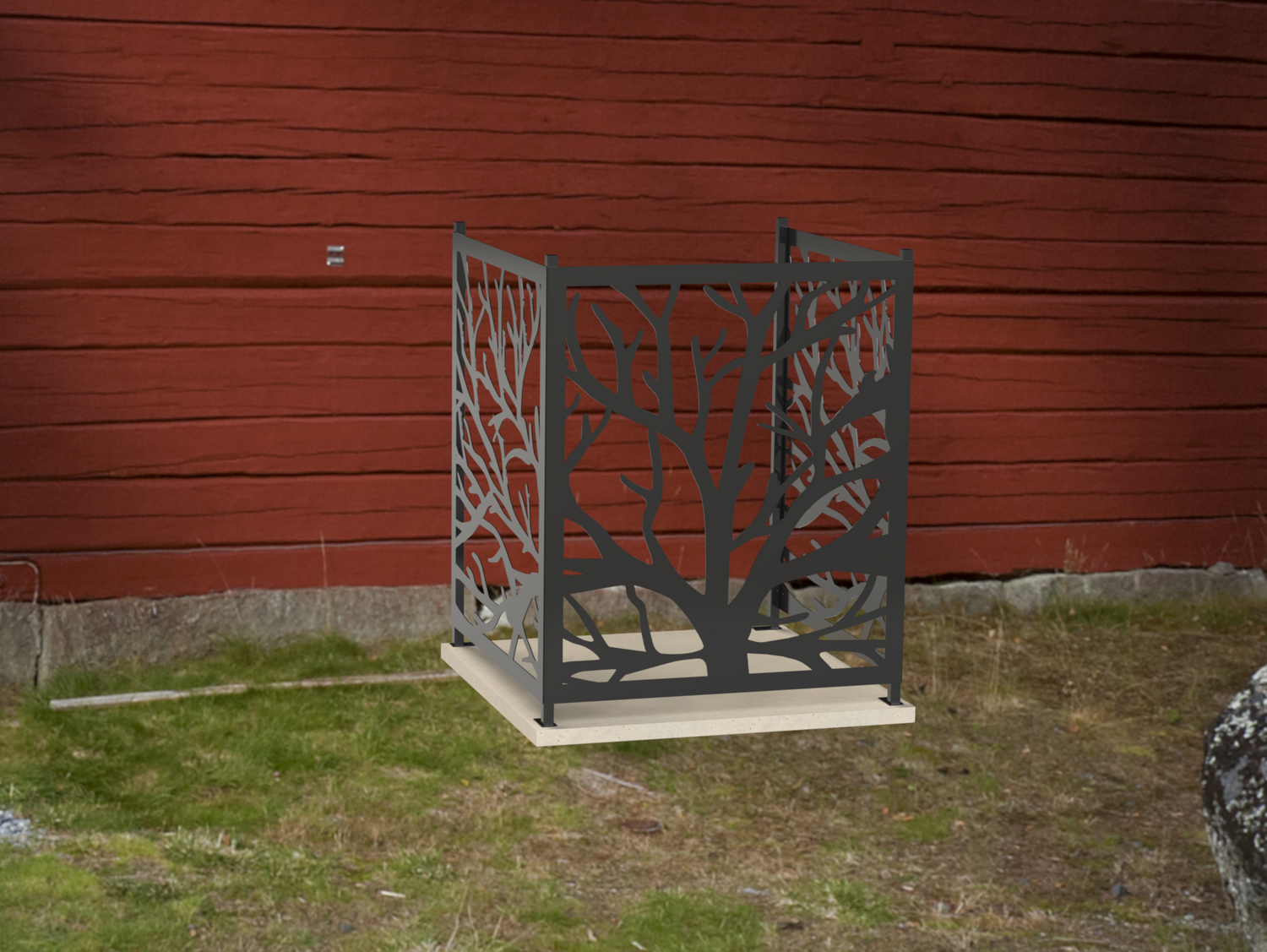 Bare Tree Design AC Unit Cover - Multiple Sizes - Madison Iron and Wood