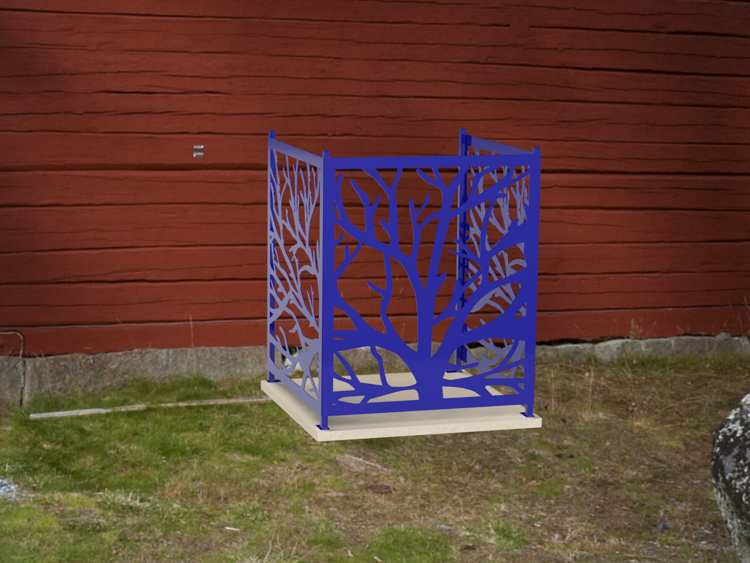 Bare Tree Design AC Unit Cover - Multiple Sizes - Madison Iron and Wood