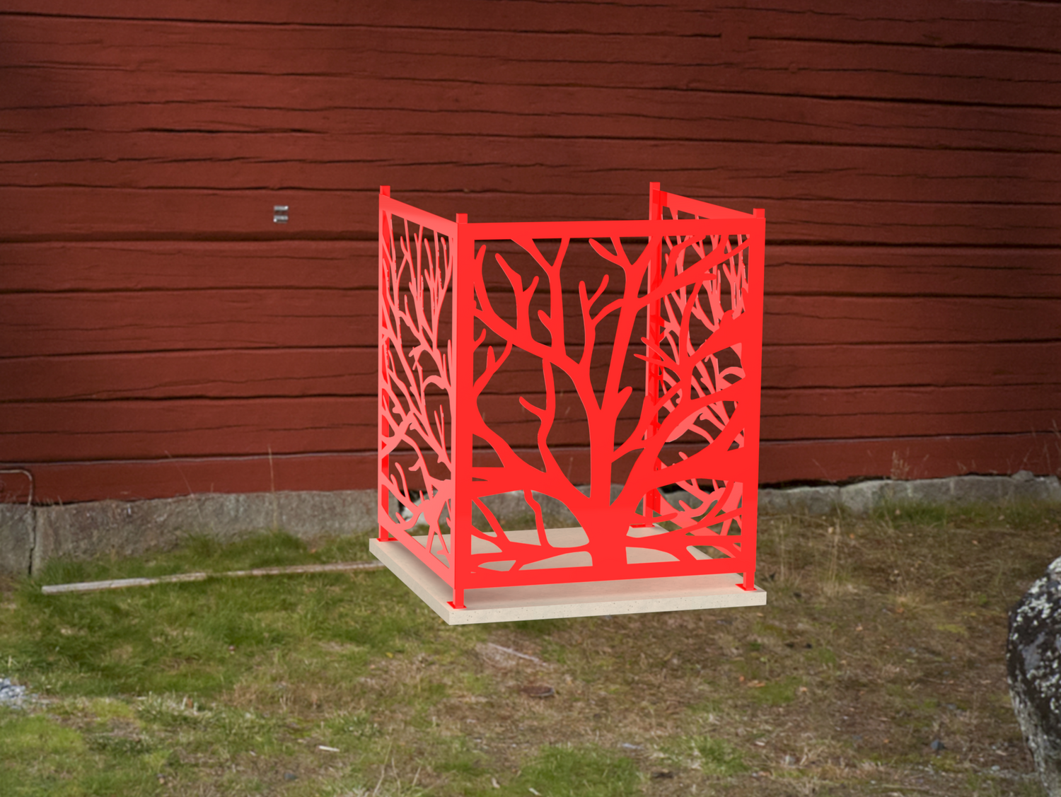 Bare Tree Design AC Unit Cover - Multiple Sizes - Madison Iron and Wood