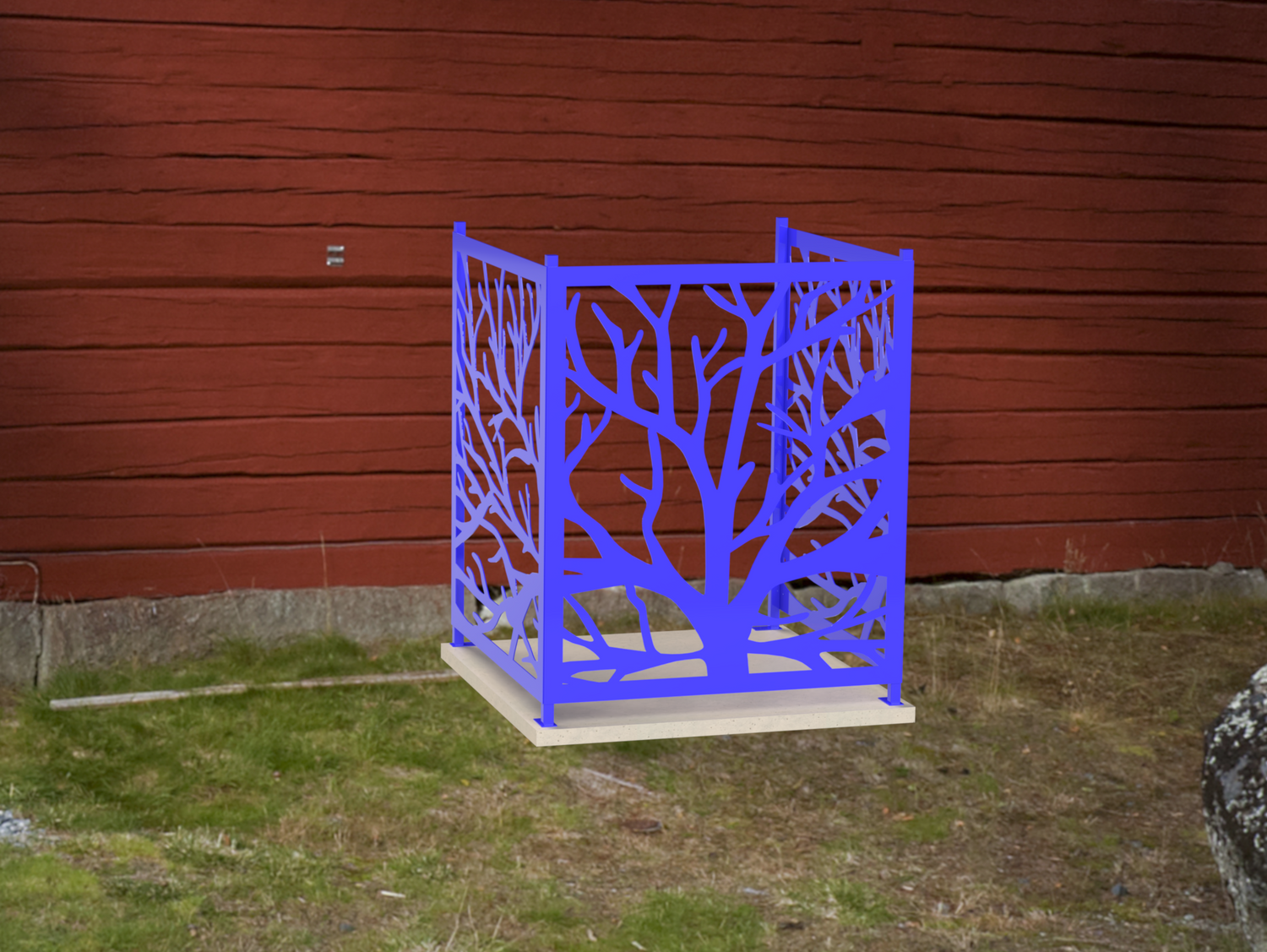 Bare Tree Design AC Unit Cover - Multiple Sizes - Madison Iron and Wood