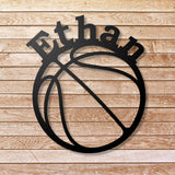 Basketball Personalized Metal Sign -  One Lines