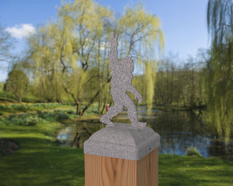 Bigfoot Peace Sign Fence Post Cap (Multiple Post Sizes Available) - Madison Iron and Wood