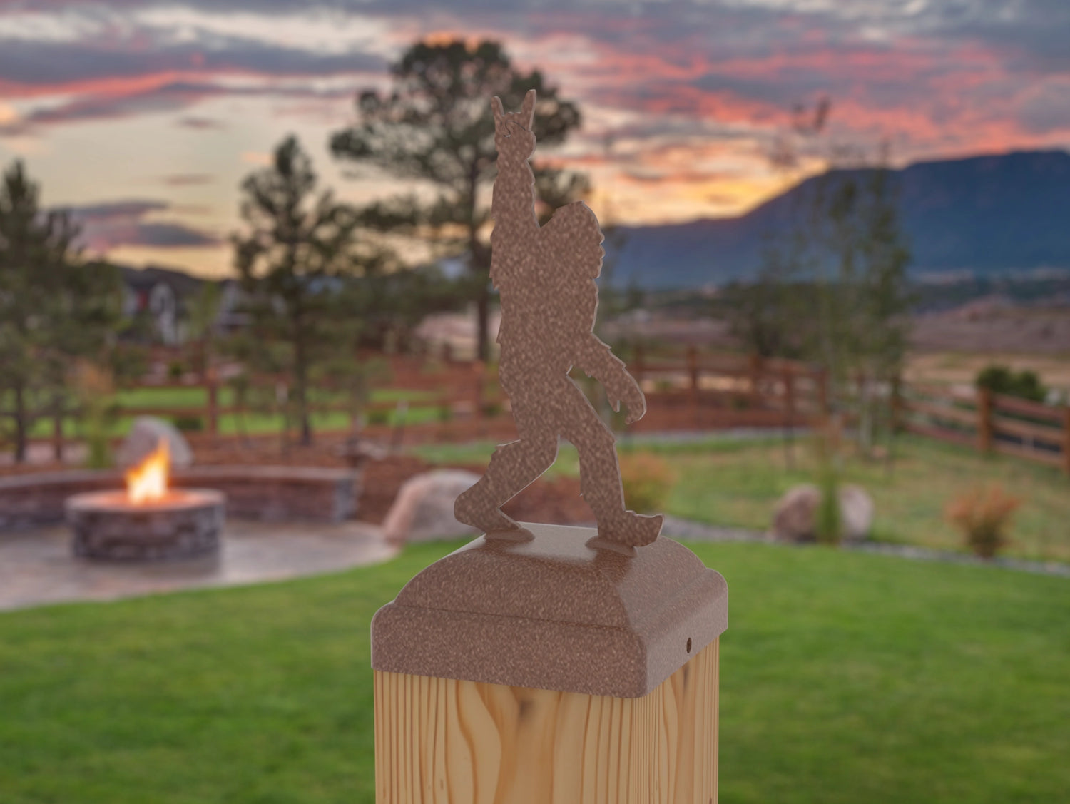 Bigfoot Rock and Roll Post Cap (Multiple Post Sizes Available) - Madison Iron and Wood