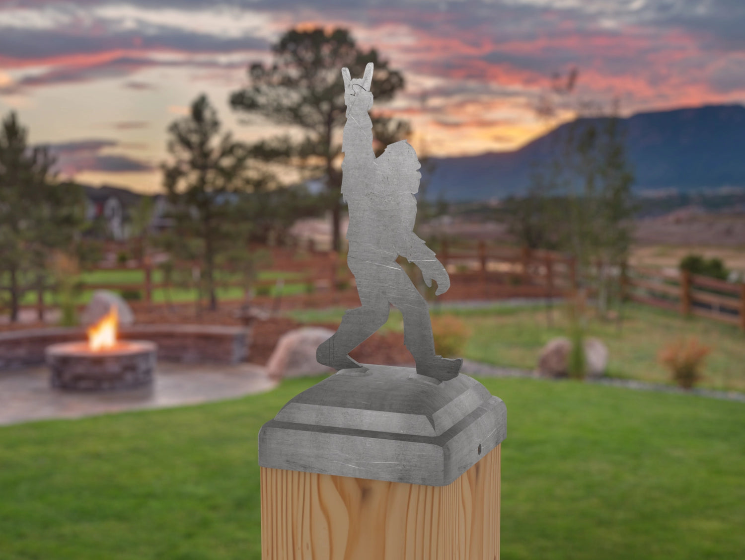 Bigfoot Rock and Roll Post Cap (Multiple Post Sizes Available) - Madison Iron and Wood