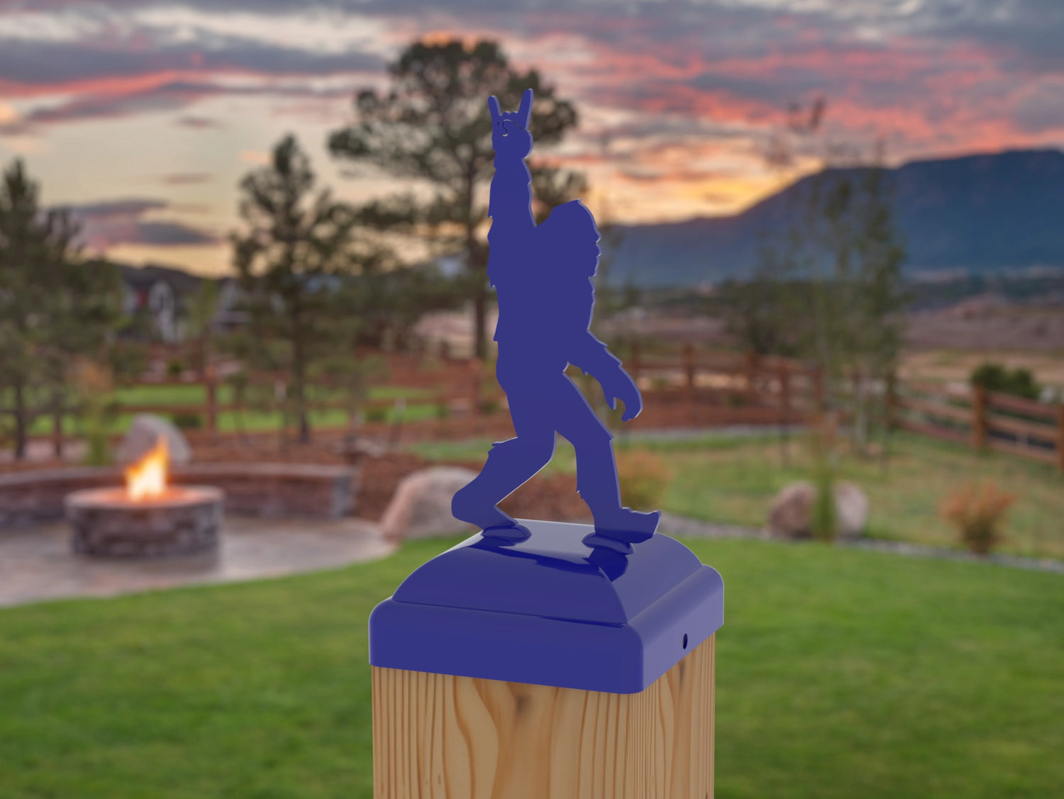 Bigfoot Rock and Roll Post Cap (Multiple Post Sizes Available) - Madison Iron and Wood