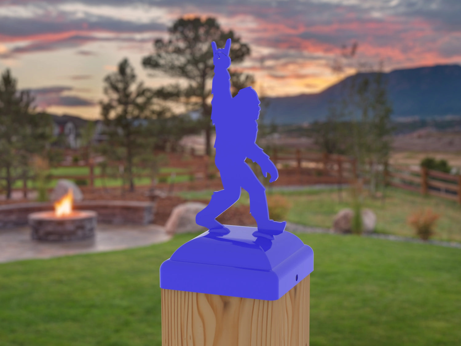 Bigfoot Rock and Roll Post Cap (Multiple Post Sizes Available) - Madison Iron and Wood