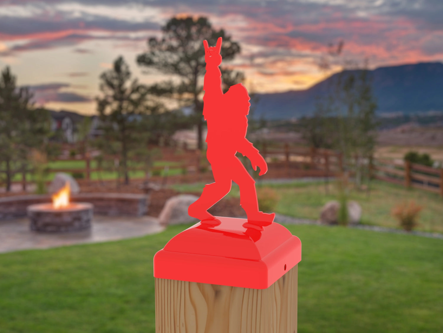 Bigfoot Rock and Roll Post Cap (Multiple Post Sizes Available) - Madison Iron and Wood