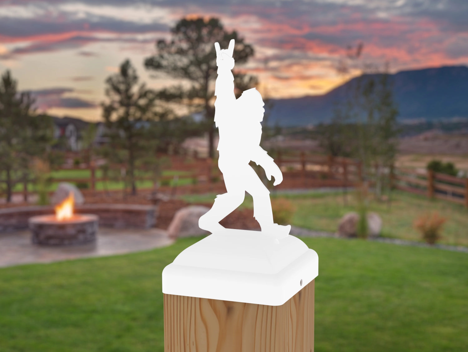 Bigfoot Rock and Roll Post Cap (Multiple Post Sizes Available) - Madison Iron and Wood
