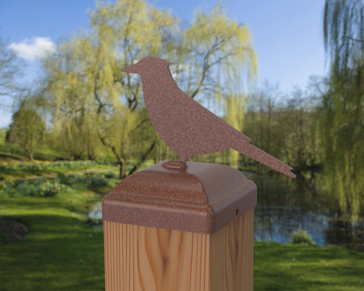 Blue Jay Fence Post Cap (Multiple Post Sizes Available) - Madison Iron and Wood