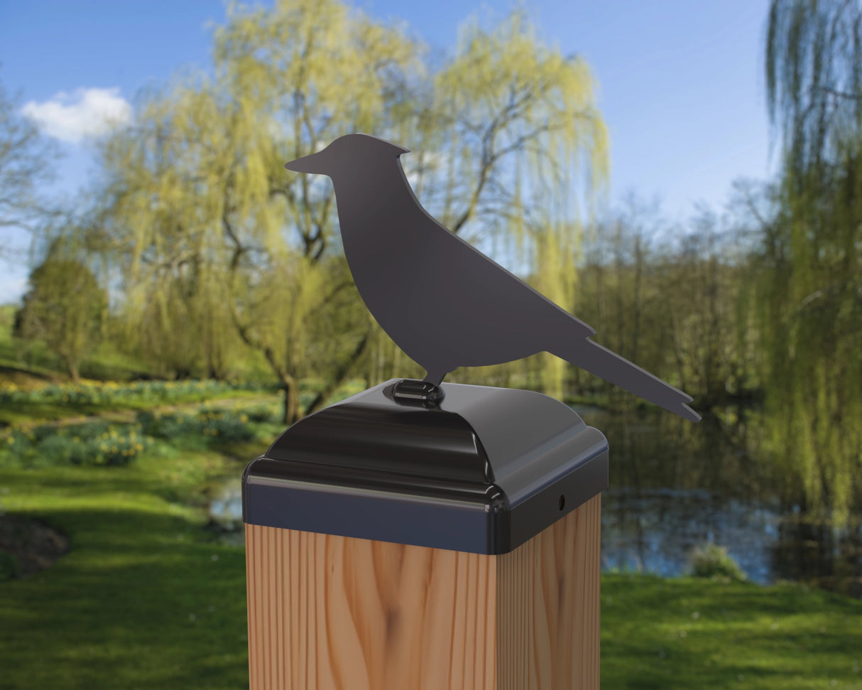 Blue Jay Fence Post Cap (Multiple Post Sizes Available) - Madison Iron and Wood