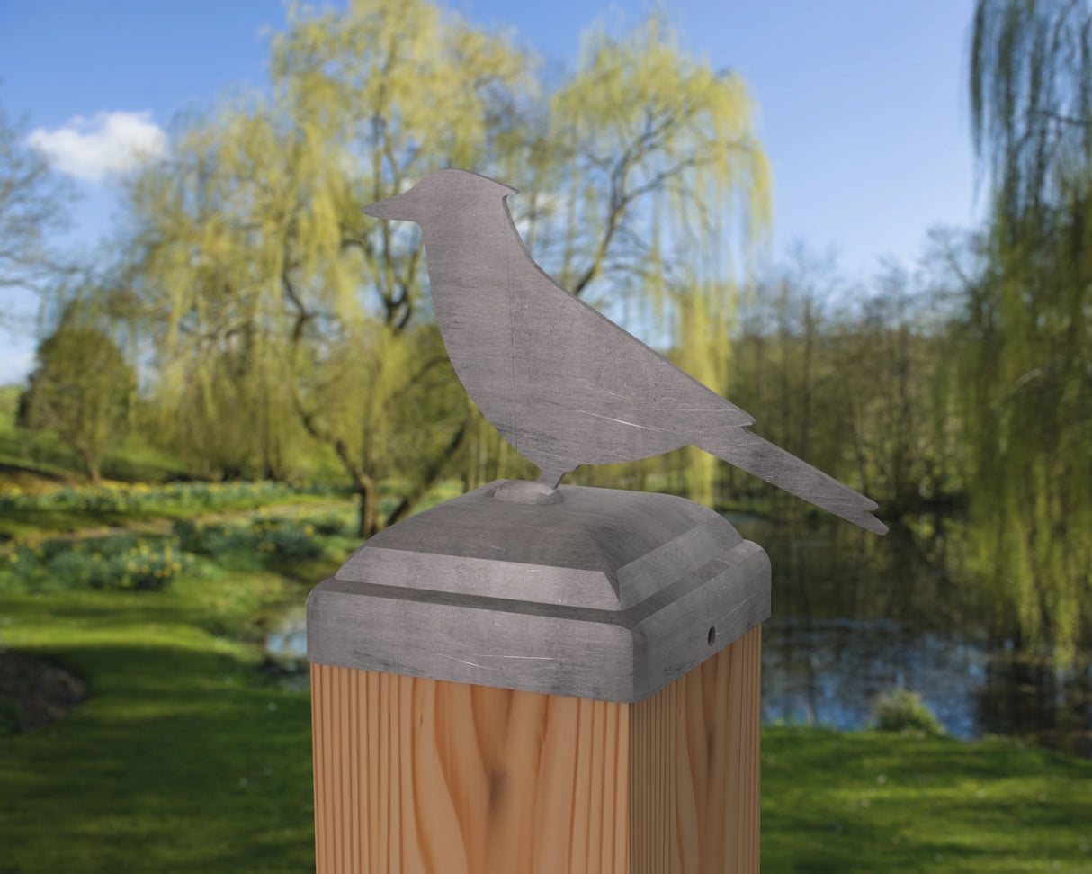 Blue Jay Fence Post Cap (Multiple Post Sizes Available) - Madison Iron and Wood