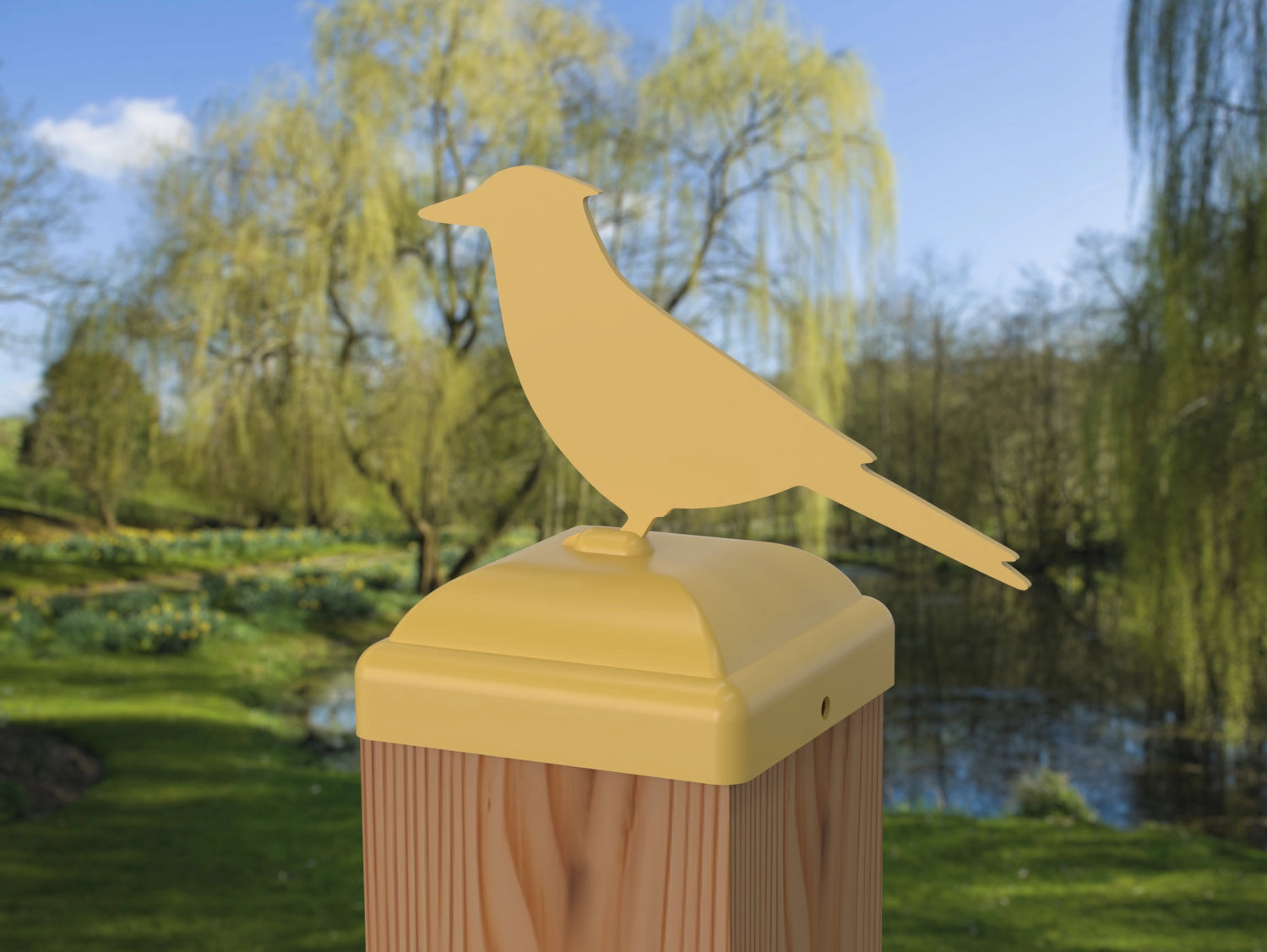 Blue Jay Fence Post Cap (Multiple Post Sizes Available) - Madison Iron and Wood