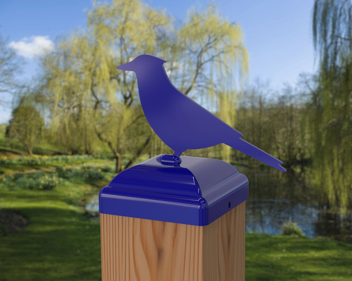 Blue Jay Fence Post Cap (Multiple Post Sizes Available) - Madison Iron and Wood