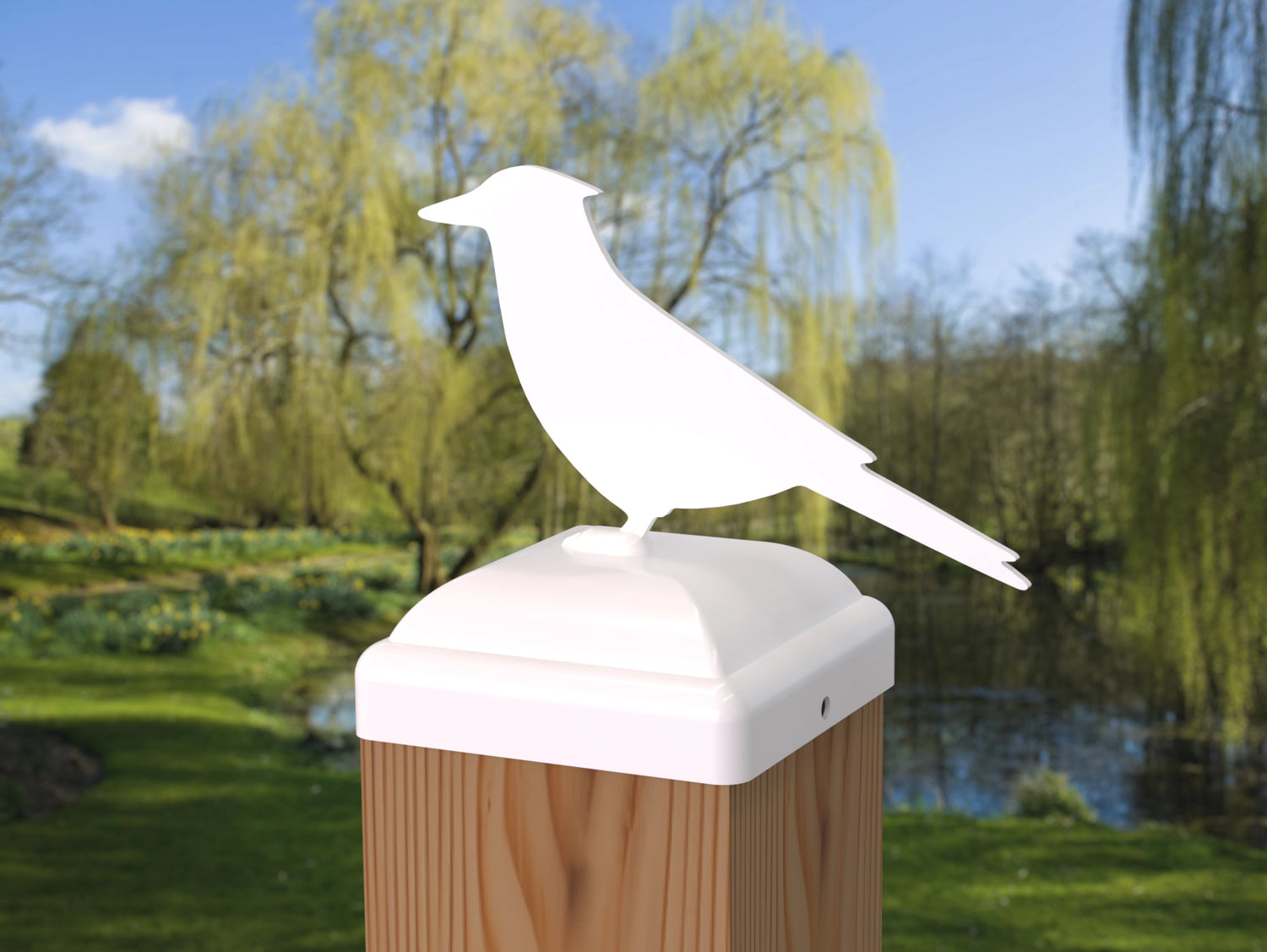 Blue Jay Fence Post Cap (Multiple Post Sizes Available) - Madison Iron and Wood