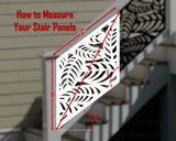 Budding Palm Leaves Stair Railing Panel Insert - Madison Iron and Wood
