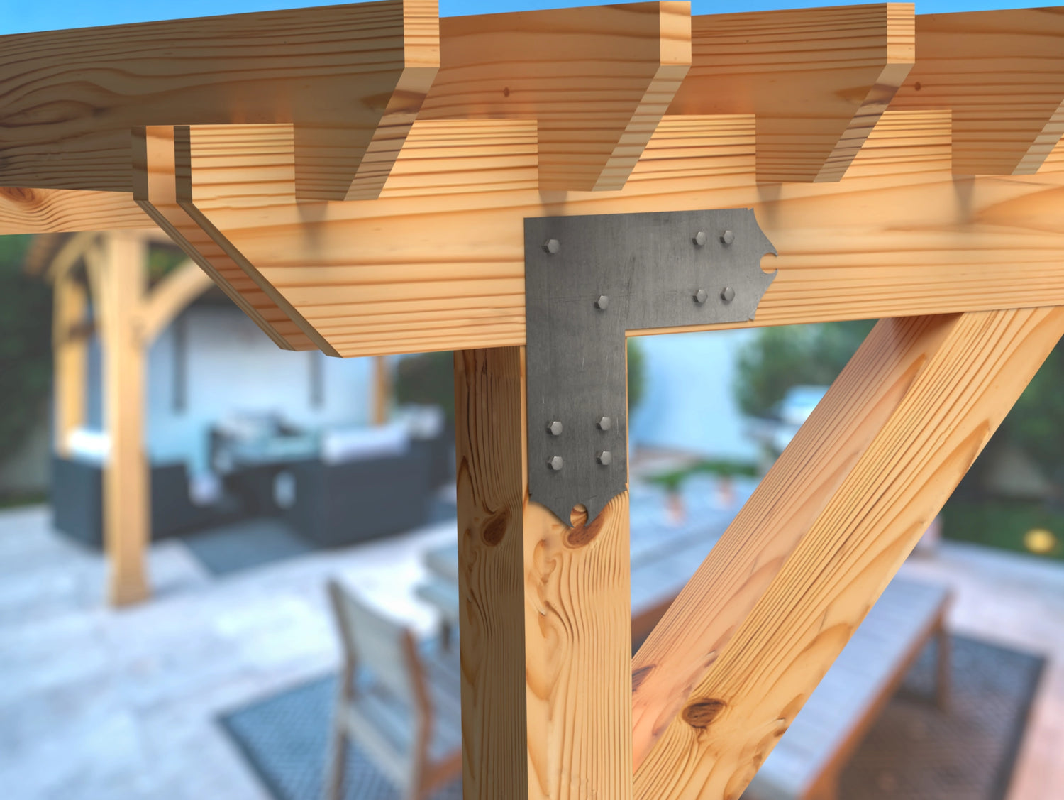 Colonial Brackets For 4x4 Dimensional Lumber - Madison Iron and Wood