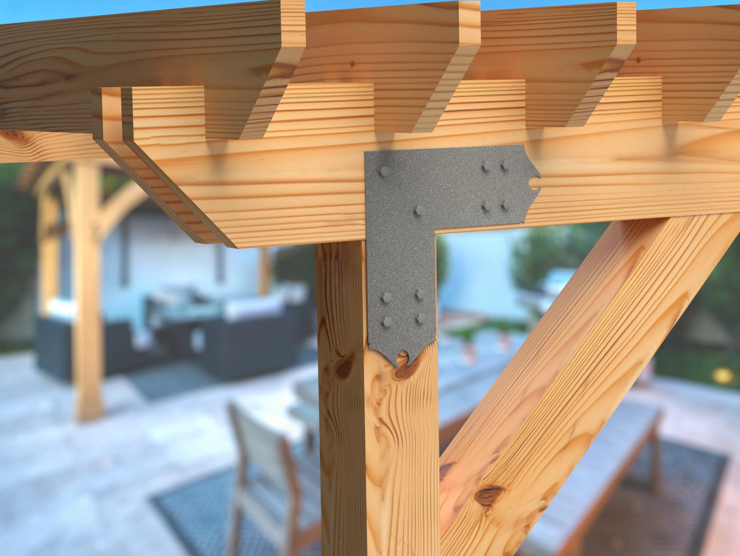 Colonial Brackets For 4x4 Dimensional Lumber - Madison Iron and Wood