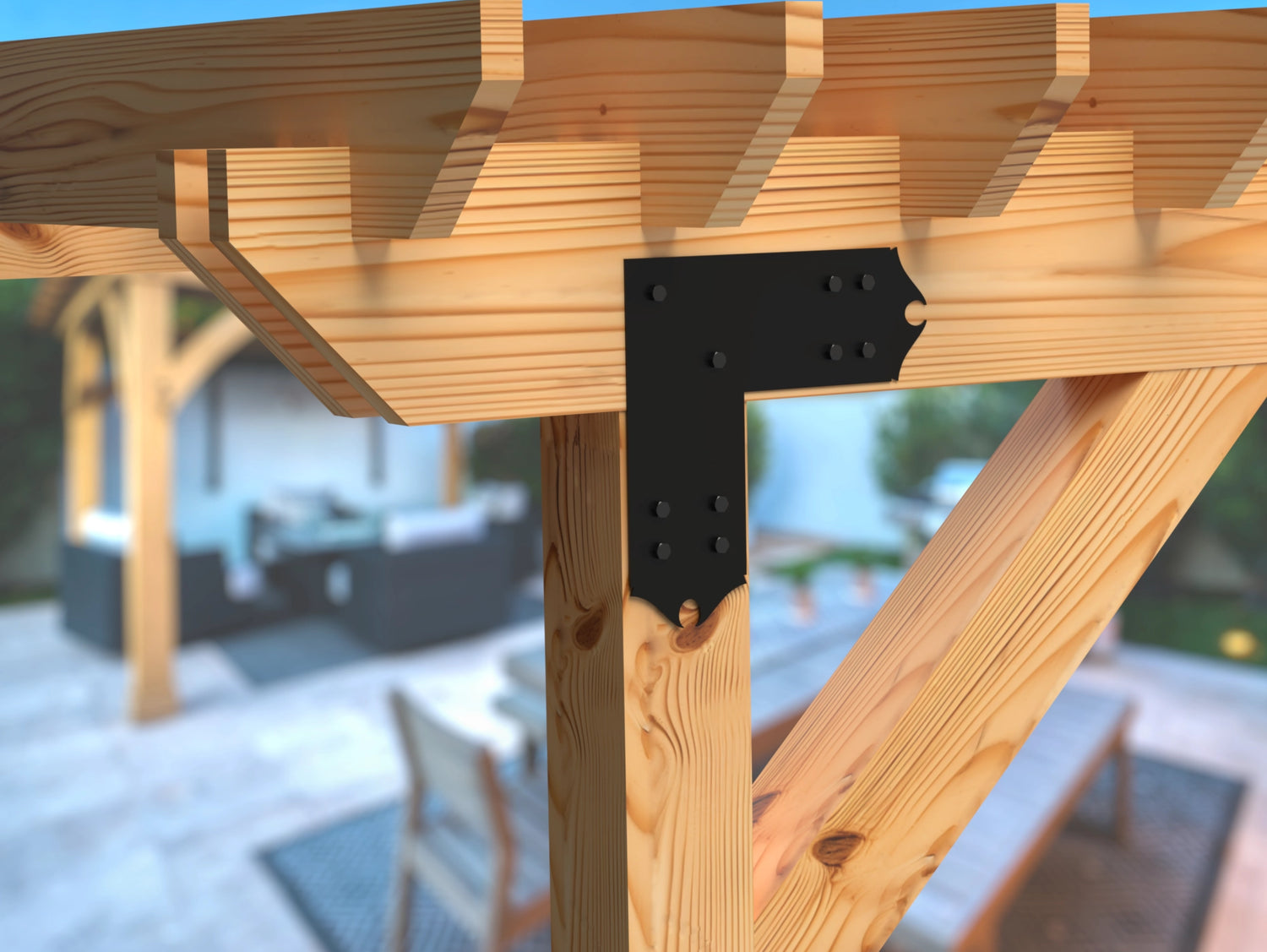 Colonial Brackets For 4x4 Dimensional Lumber - Madison Iron and Wood