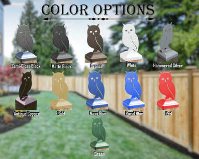 4x4 Owl Fence Post Cap