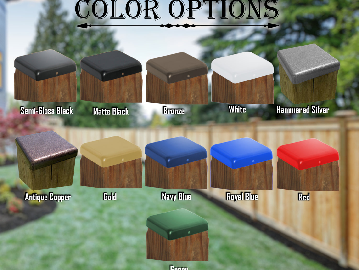 True 4x4 Flat Top Steel Post Cap - Madison Iron and Wood