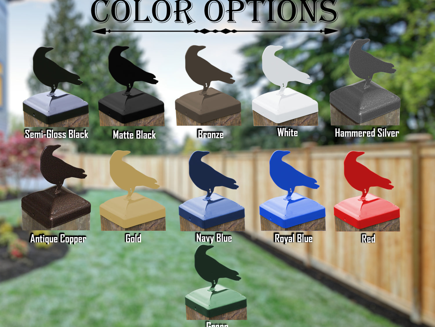 6X6 Raven Post Cap (5.5 x 5.5 Post Size) - Madison Iron and Wood