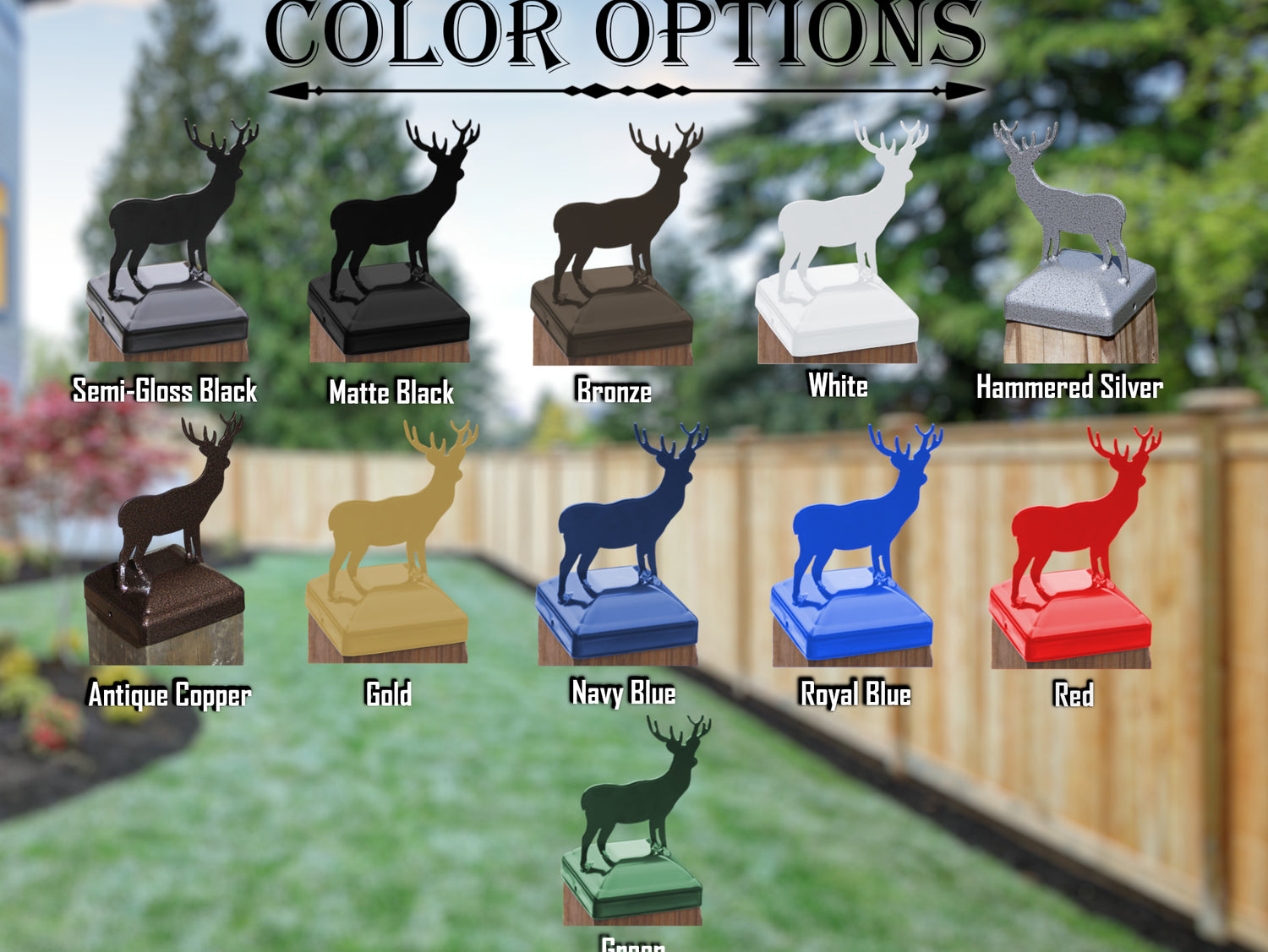 6X6 Deer Post Cap (5.5 x 5.5 Post Size) - Madison Iron and Wood