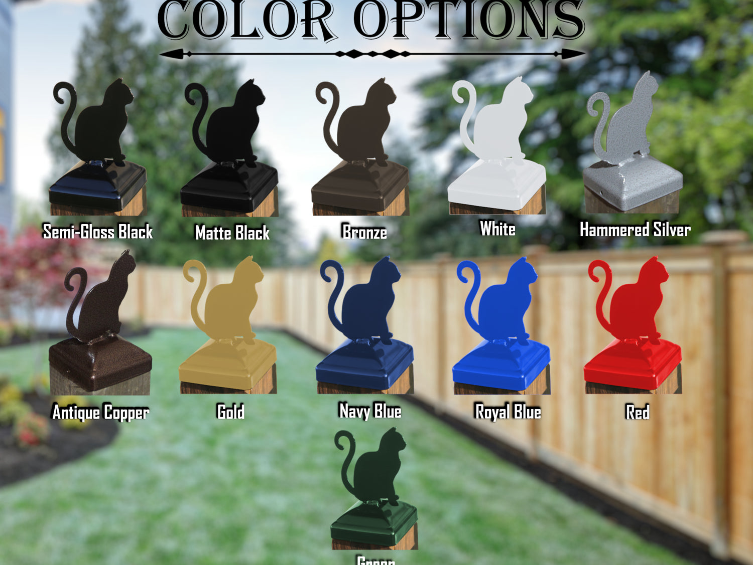 6X6 Cat Post Cap (5.5 x 5.5 Post Size) - Madison Iron and Wood