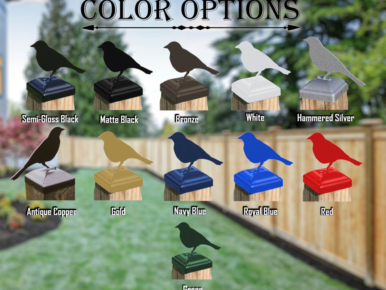 6X6 Song Bird Post Cap (Fits 5.5 x 5.5 Post Size) - Madison Iron and Wood