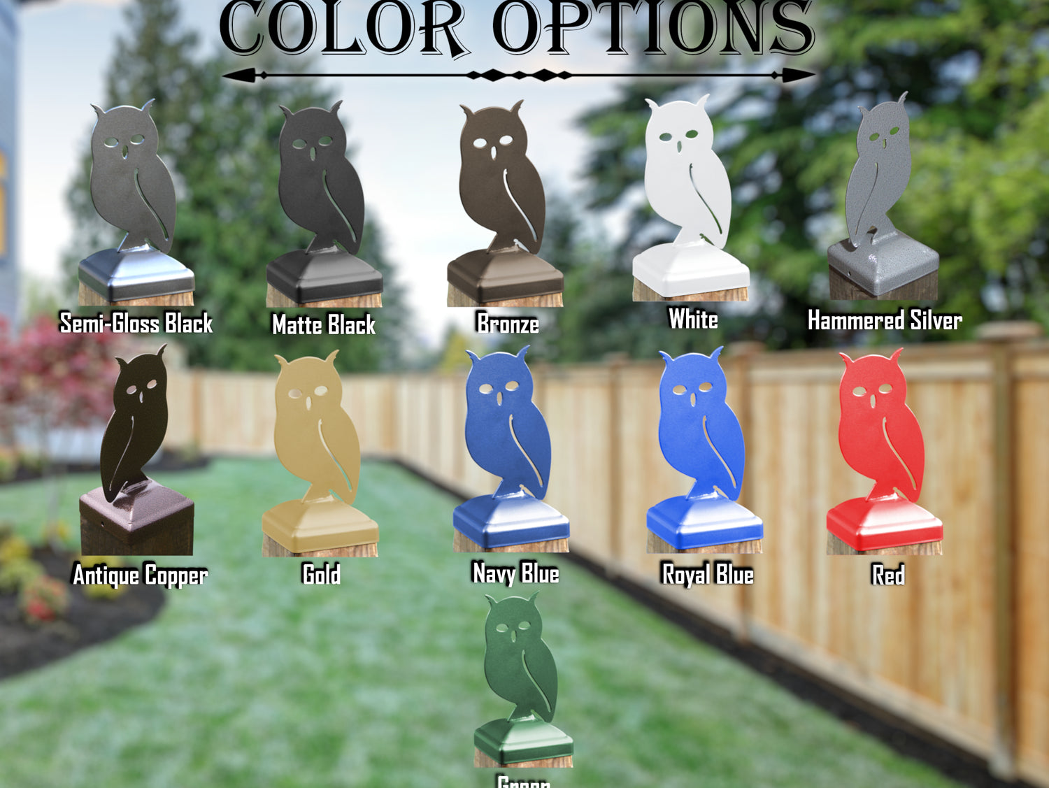 6X6 Owl Post Cap (5.5 x 5.5 Post Size) - Madison Iron and Wood