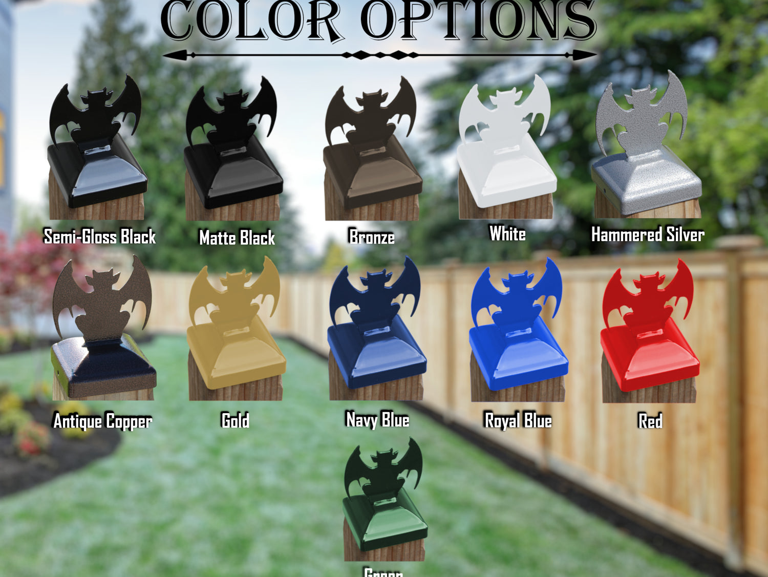 6X6 Gargoyle Post Cap (5.5 x 5.5 Post Size) - Madison Iron and Wood