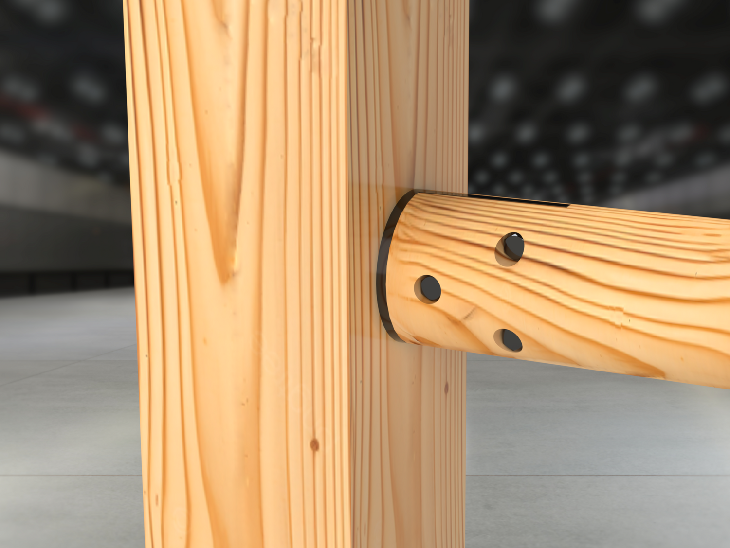 Knife Plate - For Round Beams - Madison Iron and Wood