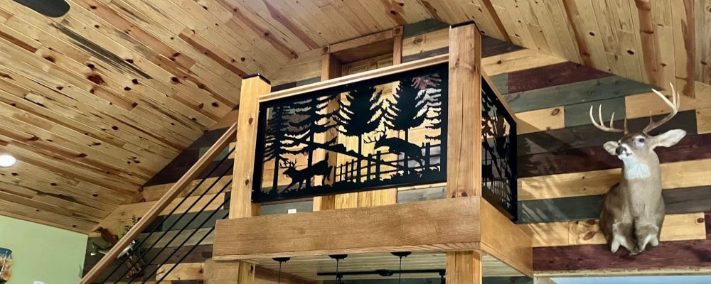 Cabin Railing System Guy and Marsha's Cabin Railing – Madison Iron and Wood