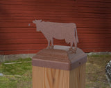 Cow Fence Post Cap (Multiple Post Sizes Available) - Madison Iron and Wood