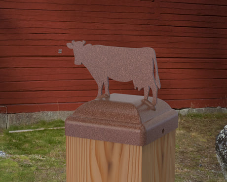 Cow Fence Post Cap (Multiple Post Sizes Available) - Madison Iron and Wood