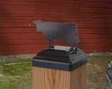 Cow Fence Post Cap (Multiple Post Sizes Available) - Madison Iron and Wood