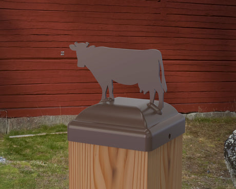 Cow Fence Post Cap (Multiple Post Sizes Available) - Madison Iron and Wood