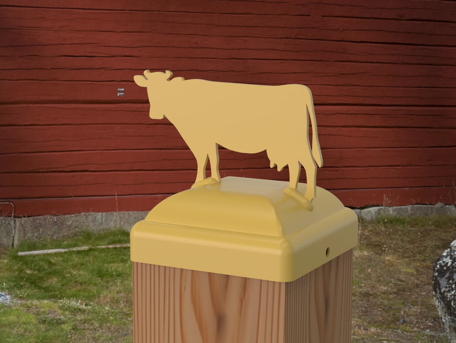 Cow Fence Post Cap (Multiple Post Sizes Available) - Madison Iron and Wood