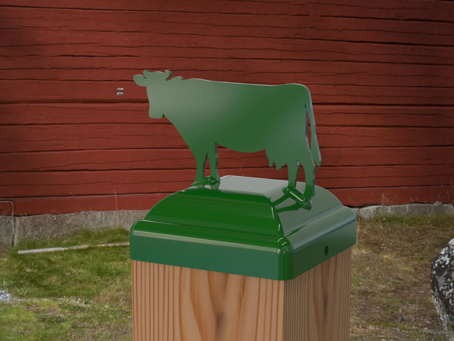 Cow Fence Post Cap (Multiple Post Sizes Available) - Madison Iron and Wood