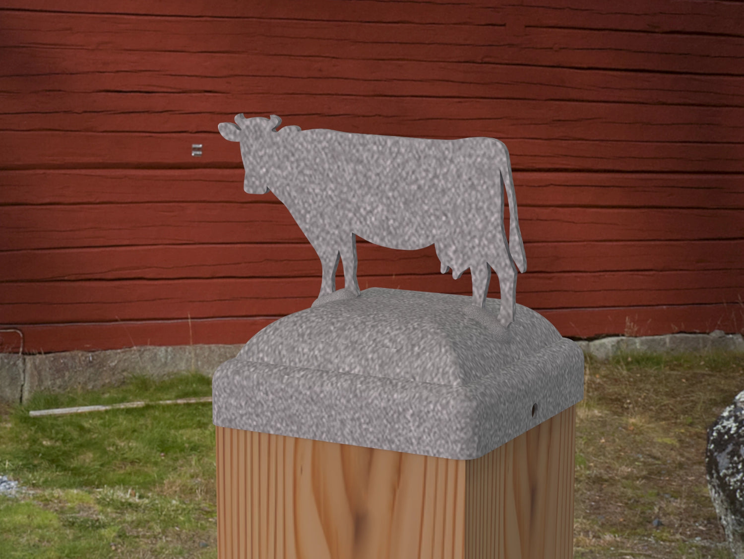 Cow Fence Post Cap (Multiple Post Sizes Available) - Madison Iron and Wood