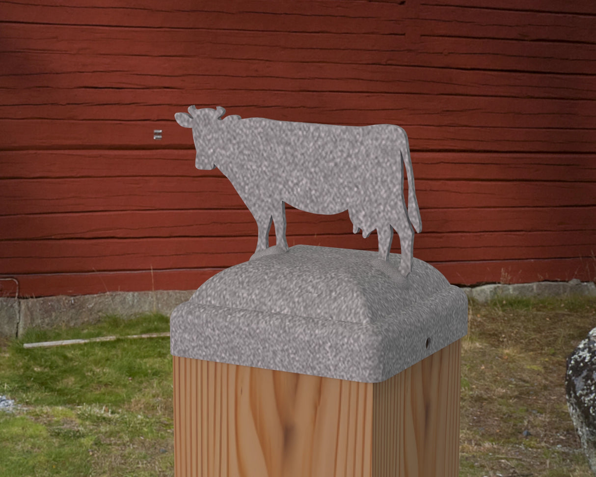Cow Fence Post Cap (Multiple Post Sizes Available) - Madison Iron and Wood