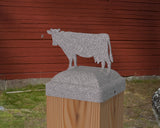 Cow Fence Post Cap (Multiple Post Sizes Available) - Madison Iron and Wood