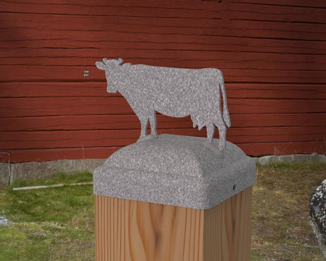 Cow Fence Post Cap (Multiple Post Sizes Available) - Madison Iron and Wood