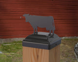 Cow Fence Post Cap (Multiple Post Sizes Available) - Madison Iron and Wood