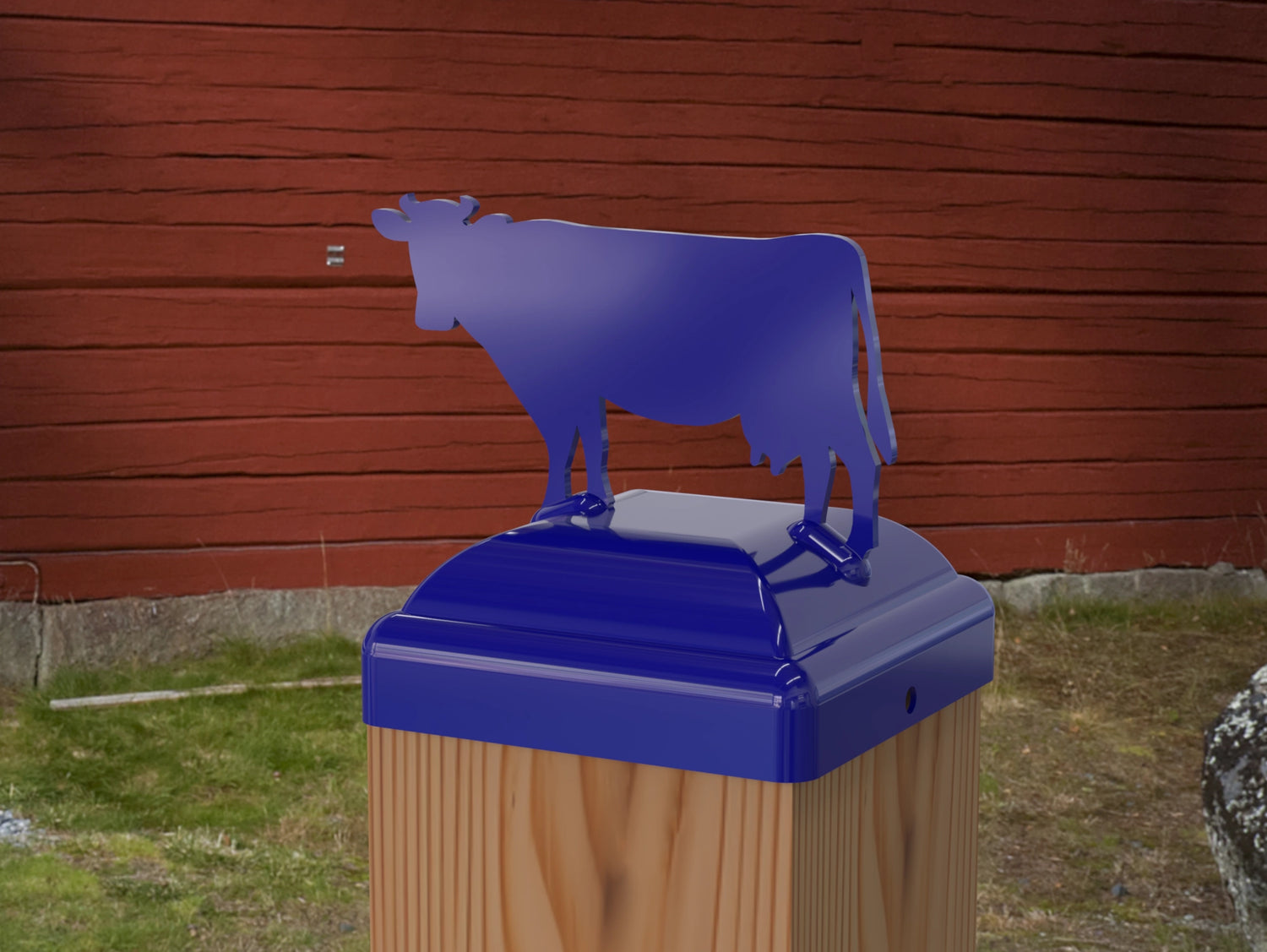 Cow Fence Post Cap (Multiple Post Sizes Available) - Madison Iron and Wood