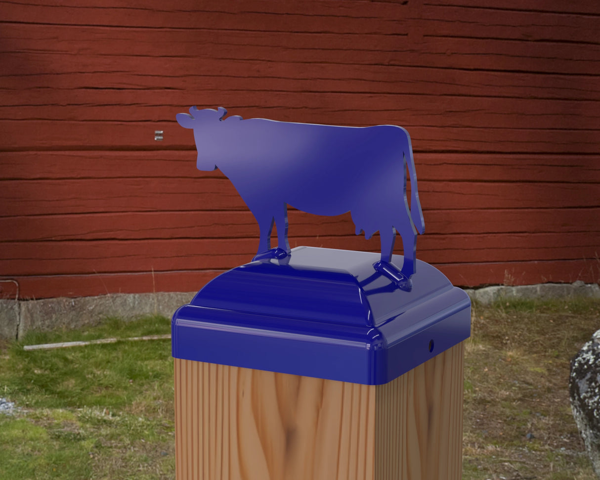 Cow Fence Post Cap (Multiple Post Sizes Available) - Madison Iron and Wood